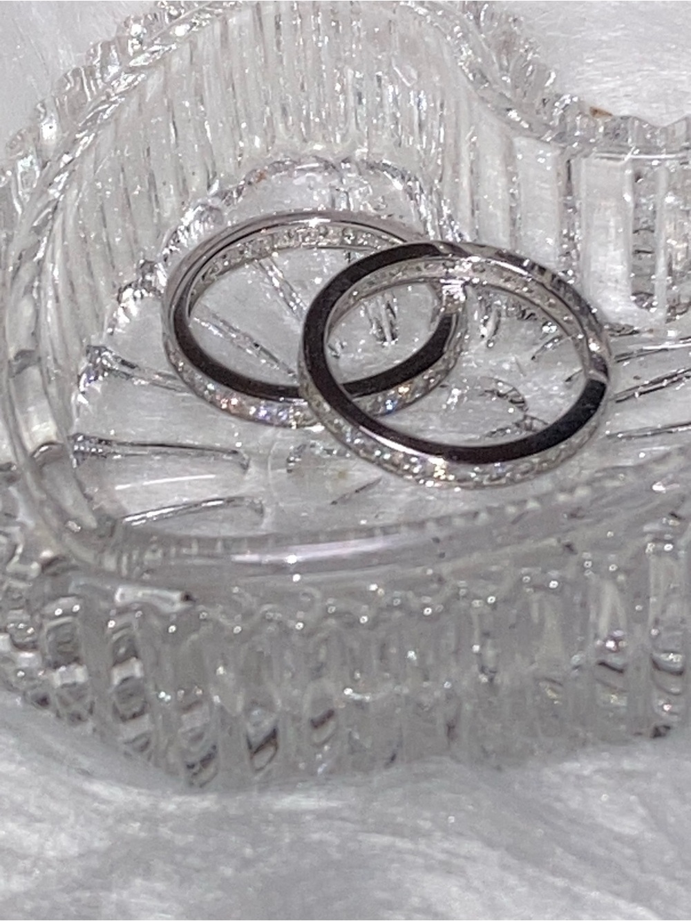 Silver Pavé Crystal Stackable Ring Set - Women Jewelry Rings